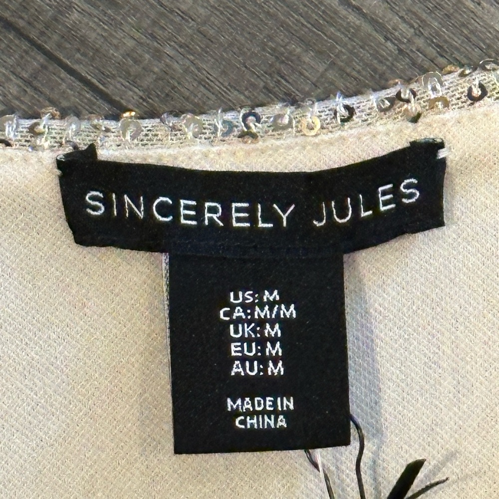 NWT Sincerely Jules sequin bodysuit size medium - Picture 7 of 11